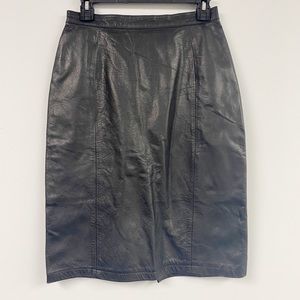 Amati Black Leather Skirt size 10